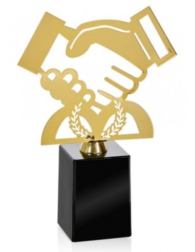 (239) TROFEO METAL FAIR PLAY/MANOS UNIDAS 18 cm