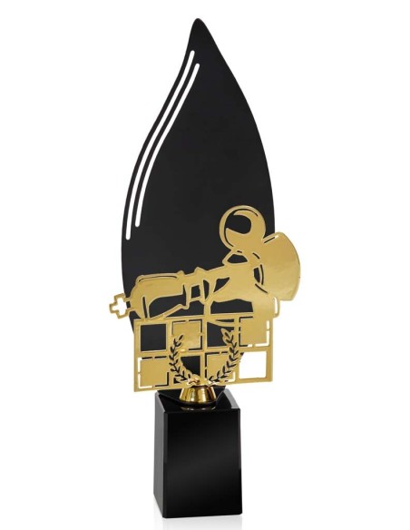 (242) TROFEO METAL AJEDREZ 32 cm