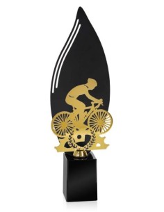 (242) TROFEO METAL CICLISMO 32 cm