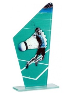 (205) TROFEO CRISTAL BADMINTON 22 cm
