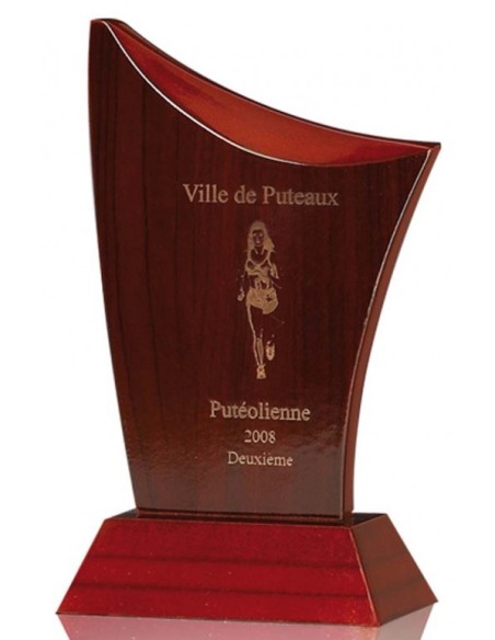 (17) TROFEO MADERA GRABABLE 22 cm