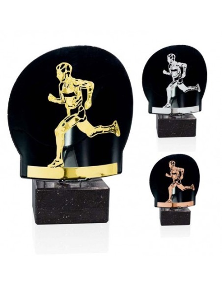 (237) TROFEO METAL SERIE FM ATLETISMO PLATA 18 cm