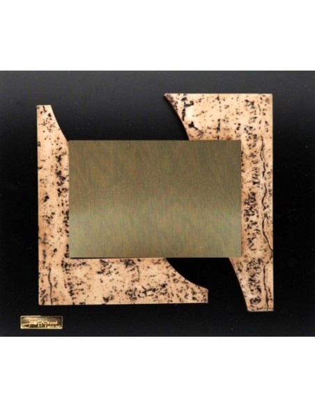 PLACA HOMENAJE DISEÑO 25 X 21 CM