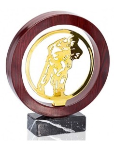 (204) TROFEO MADERA/METAL JUDO 22 cm