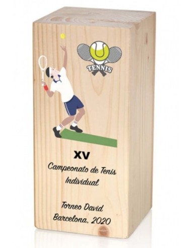 (15) TROFEO MADERA GRABABLE 18 cm