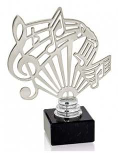 (227) TROFEO METAL MÚSICA 16 cm
