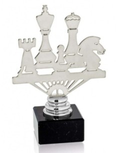 (227) TROFEO METAL AJEDREZ 16 cm