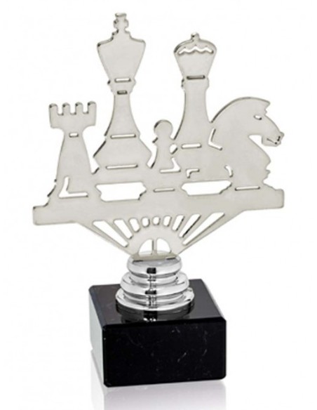 (227) TROFEO METAL AJEDREZ 16 cm