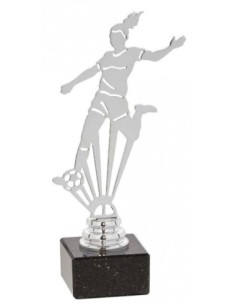 (227) TROFEO METAL FÚTBOL FEMENINO 19 cm